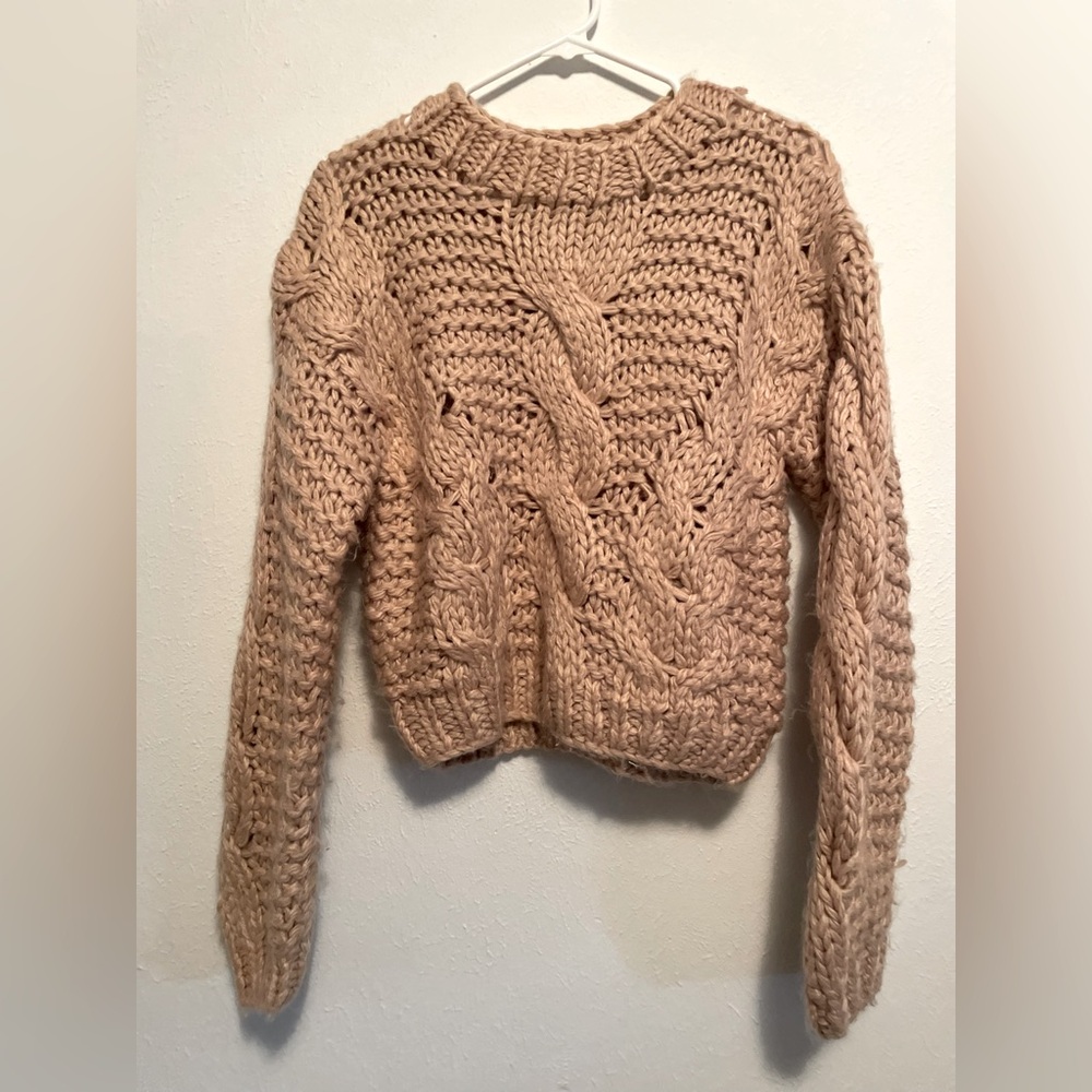 MinkPink Chunky Knit Cable Sweater